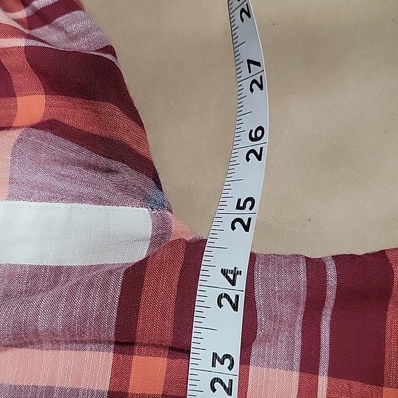 Old Navy Size XL Maroon Plaid Boyfriend Slit Back Shirt, Exc. Used Condition - Picture 9 of 14